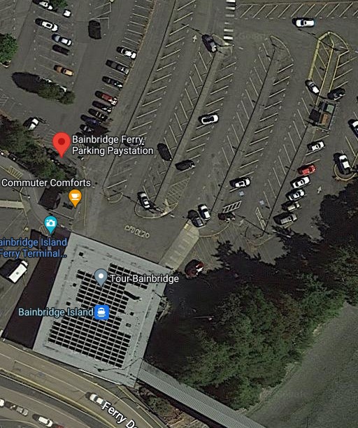 Bainbridge Island Ferry WSF Terminal Parking Lot operated by U-Park
